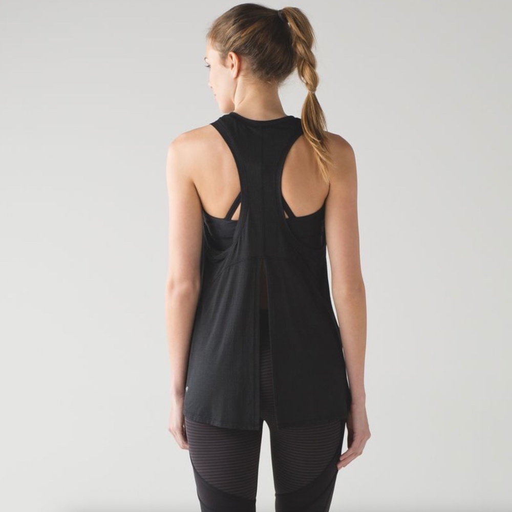 lululemon athletica Black Open-Back Tank Top